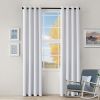 *Click on pic. for Add'l Sizes* Blackout Room Darkening Metallic Wave Grommet Curtain Panels, Off White *Free Shipping on orders over $46*