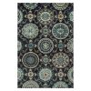 *Click on pic. for Add'l Sizes* Acadia Geometric Cotton Area Rug, Black *Free Shipping on orders over $46*