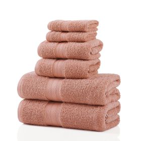 *Click on pic. for Add'l Colors* Combed Egyptian Cotton 6-Piece Bath Towel Set *Free Shipping on orders over $46* (Color: Blush)