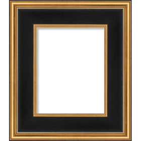 *Click on pic. for Add'l Options* Hudson Collection Picture Frame, Black & Gold 3" Wide, 8x10 (Options: Frame Only)