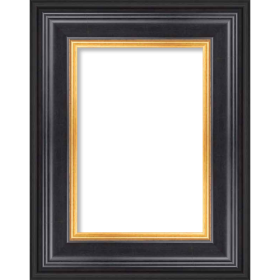 *Click on pic. for Add'l Options* Hudson Collection Picture Frame, Black & Gold 1 5/8" Wide, 5x7 (Options: Frame Only)