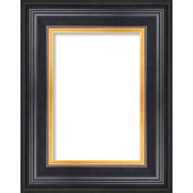 *Click on pic. for Add'l Options* Hudson Collection Picture Frame, Black & Gold 1 5/8" Wide, 5x7 (Options: Frame Only)