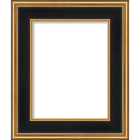 *Click on pic. for Add'l Options* Hudson Collection Picture Frame, Black & Gold 3" Wide, 11x14 (Options: Frame Only)