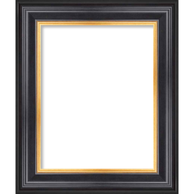 *Click on pic. for Add'l Options* Hudson Collection Picture Frame, Black & Gold 1 5/8" Wide, 8x10 (Options: Frame Only)