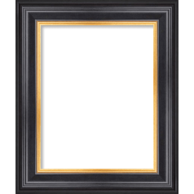 *Click on pic. for Add'l Options* Hudson Collection Picture Frame, Black & Gold 1 5/8" Wide, 8x10 (Options: Frame Only)