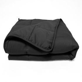 *Click on pic. for Add'l Colors* Weighted Quilted Cotton Throw Blanket,60"x80" 17lbs *Free Shipping* (Color: Black)