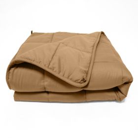 *Click on pic. for Add'l Colors* Weighted Quilted Microfiber Throw Blanket, 60"x80" 15lbs *Free Shipping* (Color: Taupe)