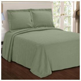 *Click on pic. for Add'l Colors* Paisley Matelasse Cotton Jacquard Bedspread Set, Twin *Free Shipping* (Color: Sage)