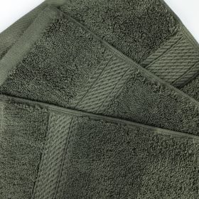 *Click on pic. for Add'l Colors* Egyptian Cotton Plush 6-Piece Solid Washcloth Set *Free Shipping on orders over $46* (Color: Forest Green)
