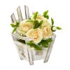 *Click on pic. for Add'l Colors* 9” Camellia Artificial Arrangement in Chair Planter