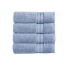 *Click on pic. for Add'l Colors* Bergamo 4 Piece Spun loft Towels with Stripes and Twill Weave *Free Shipping*