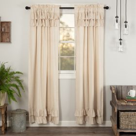 *Click on pic. for Add'l Sizes* Simple Life Flax Natural Ruffled Panel Set of 2 *Free Shipping* (Size: 84x40)