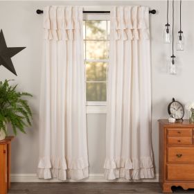 *Click on pic. for Add'l Sizes* Simple Life Flax Antique White Ruffled Panel Set of 2 *Free Shipping* (Size: 84x40)