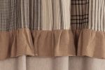 *Click on pic. for Add'l Sizes* Sawyer Mill Charcoal Chambray Solid Panel with Attached Patchwork Valance Set of 2 *Free Shipping*