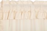 *Click on pic. for Add'l Sizes* Muslin Ruffled Unbleached Natural Panel Set of 2 *Free Shipping*