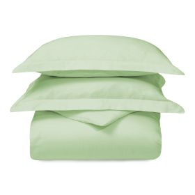 *Click on pic. for Add'l Colors* 300-Thread Count Cotton Antimicrobial Duvet Cover Set, King/Cal King *Free Shipping* (Color: Mint)