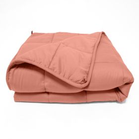 *Click on pic. for Add'l Colors* Weighted Quilted Cotton Throw Blanket, 41"x60" 7lbs *Free Shipping* (Color: Orient Blush)