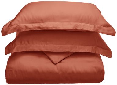 *Click on pic. for Add'l Colors* 300-Thread Count Modal Sateen Solid Wrinkle-Free Duvet Cover Set, King\California King *Free Shipping* (Color: Coral)