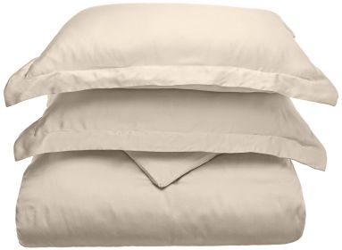 *Click on pic. for Add'l Colors* 300-Thread Count Modal Sateen Solid Wrinkle-Free Duvet Cover Set, Full/Queen *Free Shipping* (Color: Ivory)