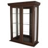 Country Tuscan Hardwood Wall Curio Cabinet