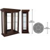 Country Tuscan Hardwood Wall Curio Cabinet