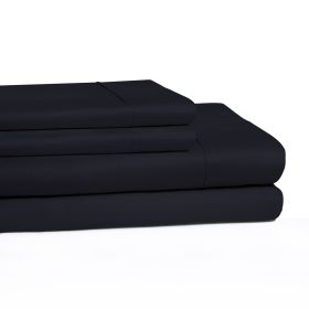 *Click on pic. for Add'l Colors & Sizes* 300-Thread Count Cotton Wrinkle-Free Deep Pocket Solid Sheet Set *Free Shipping* (Size/Color: Twin/Navy Blue)