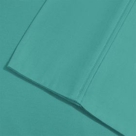 *Click on pic. for Add'l Colors & Sizes* 1800-Thread Count Cotton and Polyester Blend Wrinkle-Free Deep Pocket Solid Bed Sheet Set *Free Shipping* (Size/Color: Full/Teal)