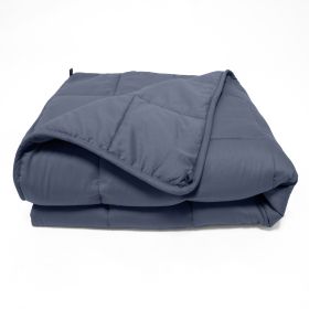 *Click on pic. for Add'l Colors* Weighted Quilted Cotton Throw Blanket,60"x80" 20lbs *Free Shipping* (Color: Navy Blue)