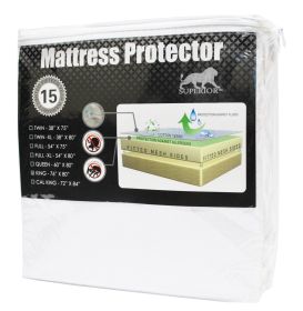 *Click on pic. for Add'l Sizes* Waterproof Noiseless Hypoallergenic Mattress Protector *Free Shipping on orders over $45* (Size: Twin)