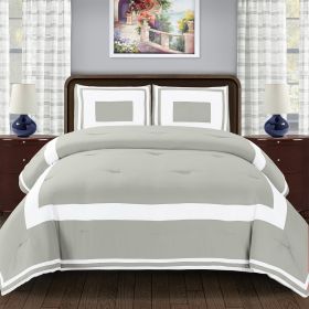 *Click on pic. for Add'l Colors* Grammercy Down Alternative Tufted Comforter Set, Full/Queen *Free Shipping* (Color: Grey)