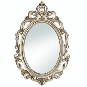 *Click on pic. for Add'l Colors* Royal Crown Wood Wall Mirror (Color: Gold)