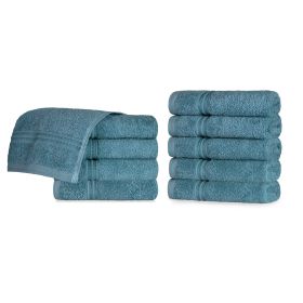 *Click on pic. for Add'l Colors* Solid Egyptian Cotton 10-Piece Washcloth Set *Free Shipping on orders over $46* (Color: Sapphire)