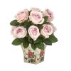 *Click on pic. for Add'l Colors* 11” Rose Artificial Arrangement In Floral Vase