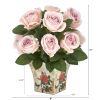 *Click on pic. for Add'l Colors* 11â€ Rose Artificial Arrangement In Floral Vase