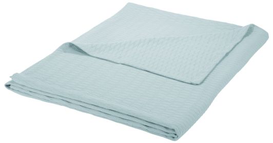 *Click on pic. for Add'l Colors* Diamond All-Season Woven Cotton Blanket, King *Free Shipping* (Color: Aqua)