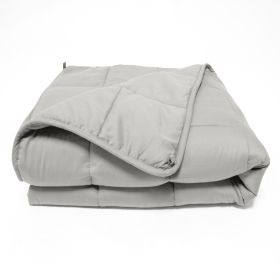 *Click on pic. for Add'l Colors* Weighted Quilted Cotton Throw Blanket, 41"x60" 10lbs *Free Shipping* (Color: Silver)