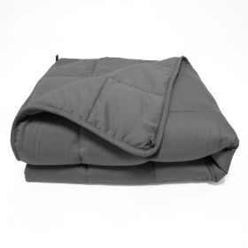 *Click on pic. for Add'l Colors* Weighted Quilted Microfiber Throw Blanket, 48"x72" 12lbs *Free Shipping* (Color: Charcoal)