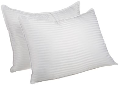 *Click on pic. for Add'l Sizes* Striped Microfiber and Down Alternative Pillow - Set of 2 *Free Shipping* (Size: Standard)