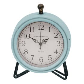 *Click on pic. for Add'l Colors* Rustic Table or Desk Clock (Color: Blue & White)