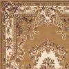 *Click on pic. for Add'l Sizes* Beige and Ivory Hand Carved Floral Medallion Indoor Area Rug