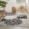 *Click on pic. for Add'l Sizes* Black Gray White Indoor Outdoor Area Rug