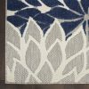 *Click on pic. for Add'l Sizes* Ivory and Navy Indoor Outdoor Area Rug