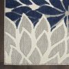 *Click on pic. for Add'l Sizes* Ivory and Navy Indoor Outdoor Area Rug