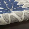 *Click on pic. for Add'l Sizes* Ivory and Navy Indoor Outdoor Area Rug