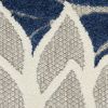 *Click on pic. for Add'l Sizes* Ivory and Navy Indoor Outdoor Area Rug