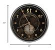 *Click on pic. for Add'l Sizes* Vintage Look Black Wall Clock