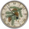 *Click on pic. for Add'l Sizes* Vintage Douglas Fir Pine Sprig Wall Clock