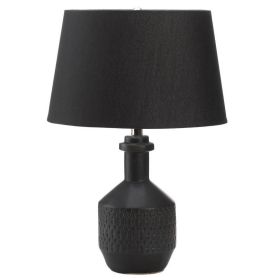 *Click on pic. for Add'l Colors* Lamp with Geometric Detailing *Free Shipping* (Color: Black)